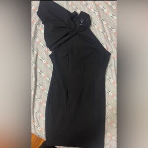 Windsor One Shoulder Black Dress